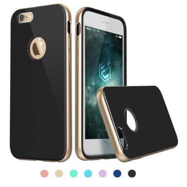 iPhone 6 CaseESR iPhone 6 Metal Hybrid Aluminum Frame Soft TPU Bumper Metal Frame Case Cover for iPhone 6 Free Gift HD Clear Screen Protector Iris Gold BumperBlack