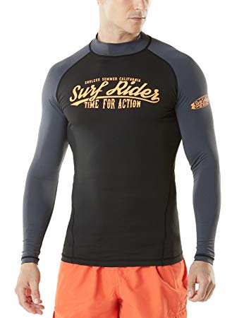 Tesla Men's UPF 50  Long Sleeve Rashguard MSR Series