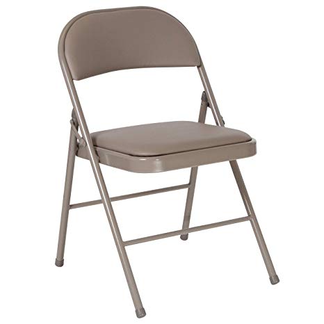 Flash Furniture HERCULES Series Double Braced Gray Vinyl Folding Chair