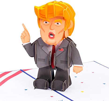 Paper Love Trump Pop Up Card, 3D Popup Greeting Cards, for Fathers Day, Birthday, Graduation, Thinking of You, All Occasion