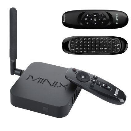 MINIX Neo U1 Android Lollipop 5.1.1 Smart TV Box XBMC Quad-core Amlogic S905 HDMI2.0 2GB/16GB 2x2 MIMO WiFi (2.4/5.0GHz) Gigabit Ethernet Bluetooth 4.1 (UK Plug) / Plater C120 Wireless Air Mouse