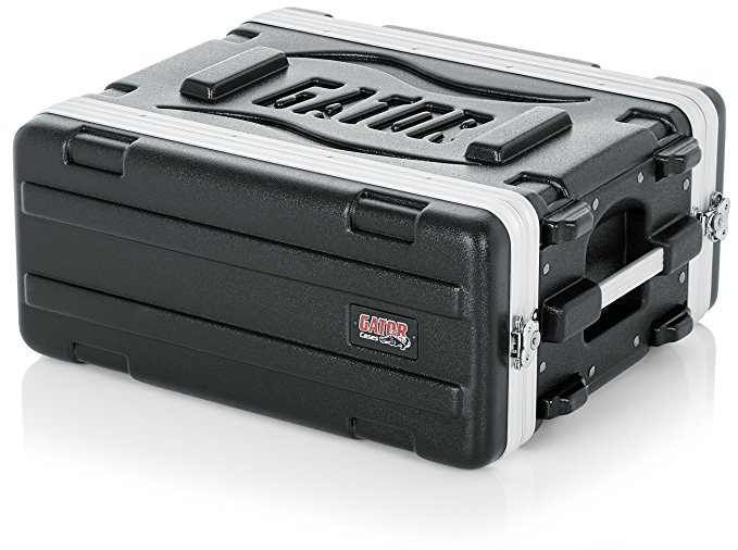 Gator Cases Lightweight Molded 4U Rack Case with Heavy Duty Latches; Shallow 14.25" depth, 4U (GR-4S)