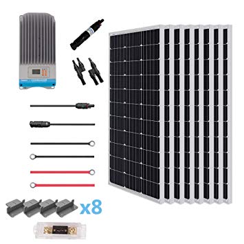 Renogy 800 Watt 12 Volt Solar Premium Kit with 60A MPPT Charge Controller/Solar Cable/Solar Fuse Mounting/Z Brackets for RV, Boat