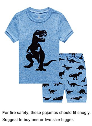 IF Pajamas Excavator Little Boys' Shorts Set 100% Cotton Clothes