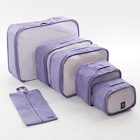 6 Set Packing Cubes - Travel Organizers with Laundry Bag