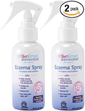 SkinSmart Eczema Spray for Babies and Toddlers, Removes Bacteria so Skin Can Heal, 4 Ounce Spray (Pack of 2) Safe for Delicate and Raw Skin