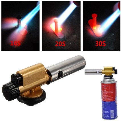 Mohoo Gas Torch Butane Burnerood Ignition Camping Welding Flamethrower Food BBQ Cooking Copper Flame Gun