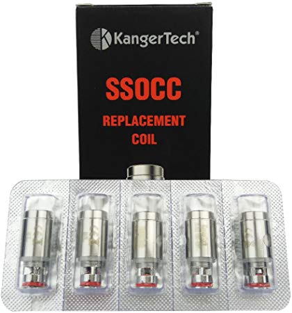 100% Genuine Kangertech Kanger New SSOCC Replacement Coils 0.5ohm (Stainless Steel Organic Cotton Coil) for Subtank Series / Toptank Series / SUBVOD / Nebox 5Pcs/Pack (5)