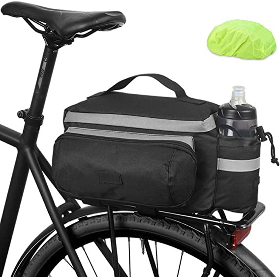 HOMPER Bike Pannier Bag 13L Waterproof Bicycle Rear Seat Trunk Panniers Bike Saddle Bag Cycle Storage Pouch with Shoulder Strap and Rainproof Cover