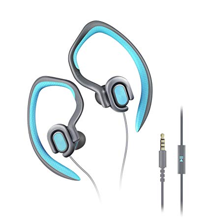Running Headphones Over Ear Sport Earphones with MIc HD Stereo Sweatproof Earbuds with Bass for Gym Sports Workout Headsets(blue)