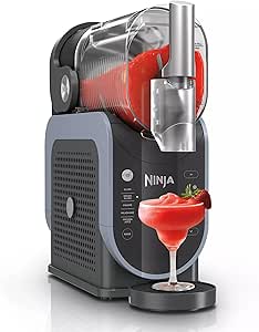 Ninja Slushi FS301 Professional Maker with RapidChill Technology, 88 oz Drink & Slushie Machine, 5 Preset Programs, Frozen Margaritas, Frappés, and More, Premium Accents, Black (Renewed)