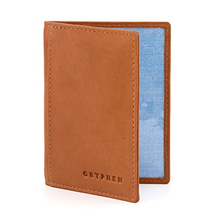 The Hoxton Leather Oyster Card / Travel Pass Holder by Gryphen (Tan)