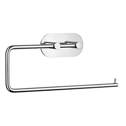 Beslagsboden Kitchen roll Holder Design self-Adhesive 259x88 mm of Polished Stainless Steel, Silver, 25.9 x 2.9 x 8.8 cm
