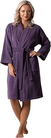 Luxurious Turkish Terry Kimono Collar Super-Soft Terry Absorbent Bathrobes for Women