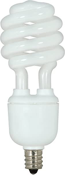 Satco S7365 13-watt 900 Lumens Candelabra T2 Spiral 4100K Light Bulb, Bright White