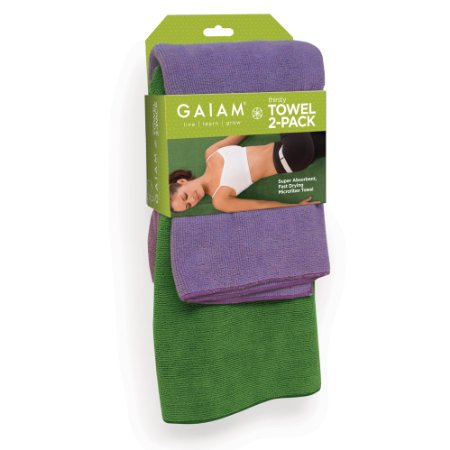 Gaiam Thirsty Yoga Towel 2-Pack