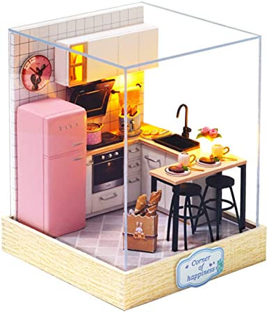 UniHobby DIY Dollhouse Miniature Kit Taste of Life with Dust Proof Cover