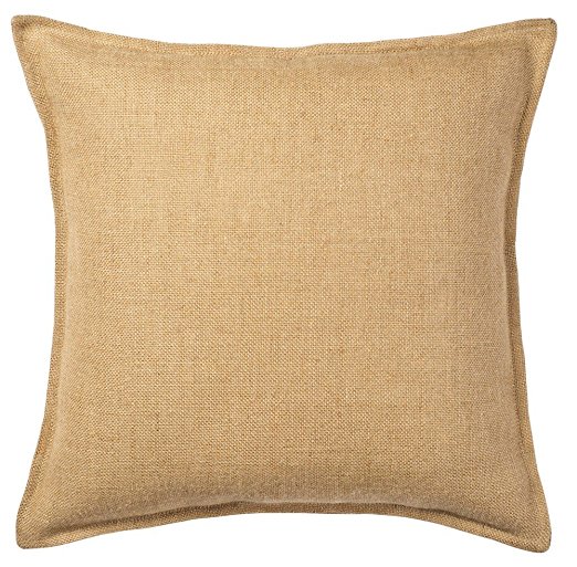 Washed Jute Burlap Plain Pillow Cover 20" x 20" with zippered closure with cotton lining inside Eco friendly Reusable Pillow Cover - No Insert