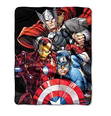 Marvel AVENGERS ASSEMBLE 40" x 50" Silky Soft Throw Blanket