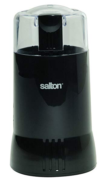 Salton CG7B Coffee and Spice Grinder, Hold upto 65 Grams of Coffee Beans, 10-Cups of Coffee, Black
