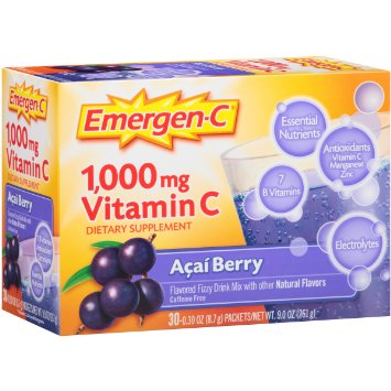 Emergen-C, Acai Berry 0.3 oz - 30 Count