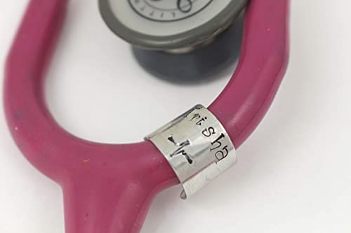 Stethoscope ID Tag - Ring - Littmann - Charm - Personalized Name Tag - Nurse Graduation Gift
