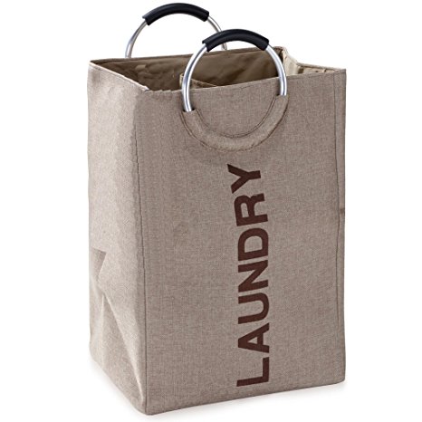 Fragrantt Double Laundry Hamper - Large Clothes Hamper with Round Handles for Convenient Carrying - Foldable Design Perfect for Dorms and Travel - Durable and Easy to Clean - Heavy-Duty Polyester