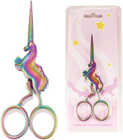 Unicorn Embroidery Craft Stainless Steel Scissors - Rainbow - 1 Pair