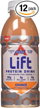 Atkin's Lift 20g Protein Drink, Orange (Pack of 12)