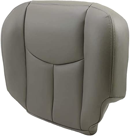 JMTAAT Leather Driver Side Bottom Seat Cover for 2003-2006 Chevy Tahoe Suburban GMC Yukon 922 Pewter