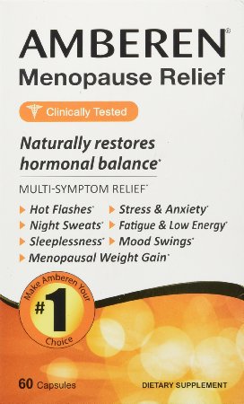 Amberen Menopause Relief Promotes Hormonal Balance 60 capsules Packaging may vary