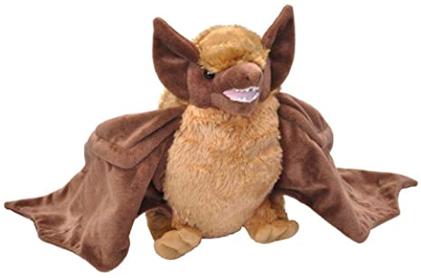 Wild Republic Brown Bat Plush, Stuffed Animal, Plush Toy, Gifts for Kids, Cuddlekins 12 Inches,Multi