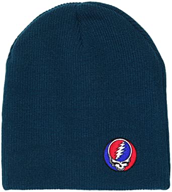 Ripple Junction Grateful Dead Steal Your Face Patch Adult Beanie (Blue)