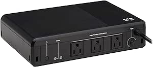 Tripp Lite 350VA UPS Desktop Battery Backup and Surge Protector, 210W, 3 Outlets, Home & Office UPS, Small Form Factor, Wall Mounting Option, 5ft Cord, 2-Year Warranty (BC350R)