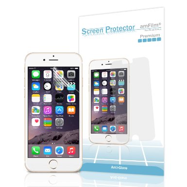 iPhone 6 Plus Screen Protector amFilm Premium Anti-GlareAnti-Fingerprint Matte Screen Protector for iPhone 6 Plus iPhone 6S Plus 55 inch 55 ATT Verizon T-mobile3-Pack Lifetime Warranty