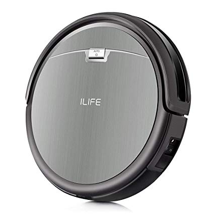 ILIFE A4s Robot Vacuum Cleaner with Powerful Suction and Remote Control, Super Quiet Design for Thin Carpet and Hard Floors, Gray