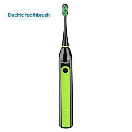 Joincare Electric Toothbrush Power Rechargeable, E1 Professional 3 Cleaning Modes White Clean Sensitive Sonic Electric Toothbrush for Adult (black green)