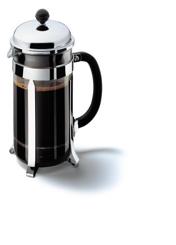 Bodum CHAMBORD Coffee Maker (French Press System, Spill Over Protection, 1.0 L/34 oz, 8 Cup) - Shiny