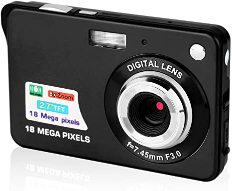 HD Digital Camera 2.7 LCD Rechargeable HD Digital Camera Compact Camera Pocket Digital Cameras 24 Mega Pixels with Zoom for Students/Adults