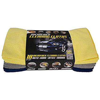 Detailer's Choice 3-541 Microfiber Cleaning Cloths - 18-Pack