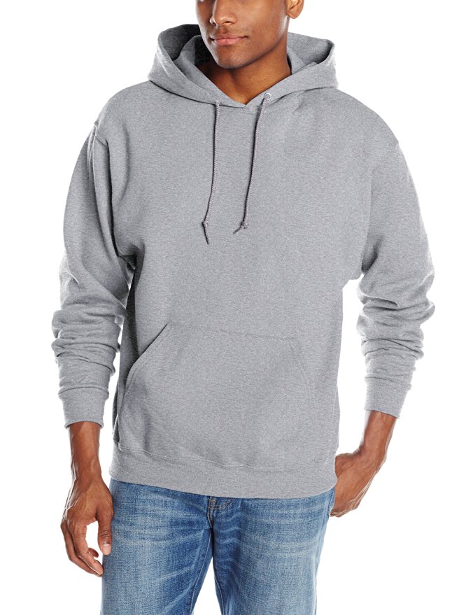 Jerzees Men's Black Adult Pullover Hooded Sweatshirt