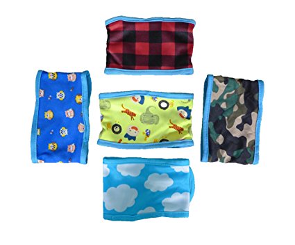 Dog Diapers,SET - 4pcs Lillypet Dog Puppy Diaper Washable MALE Belly Band for Small Dog Random Colors