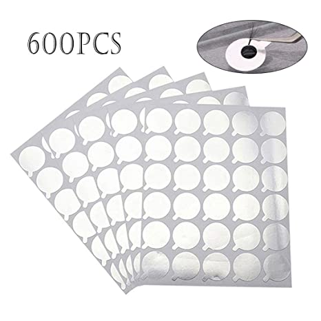 600 Pcs 2.5cm Disposable Eyelash Glue Holder Pallet Waterproof Sticker Paper Eyelash Extension Glue Pad Stand On Eyelash Jade Stone Cosmetic Makeup Tool Supplies