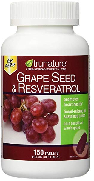 trunature Grape Seed & Resveratrol, 150 Timed-Release Tablets