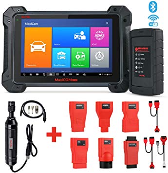 Autel MaxiCOM MK908 Wireless Diagnostic Scan Tool with ECU Coding ADAS Bi-Directional Control Active Tests IMMO Keys All Systems OE-Level Diagnosis, Oil Reset, EPB, SAS, DPF, ABS Bleeding MV108 Add-On