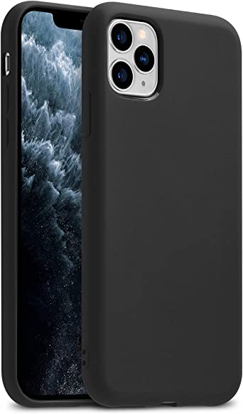 GMYLE Soft Silicone Case Compatible with iPhone 11 Pro Case, Gel Smooth Full Covered Shockproof Cover [Enhanced Camera Protection] for Apple iPhone 11 Pro 5.8 inch, Black