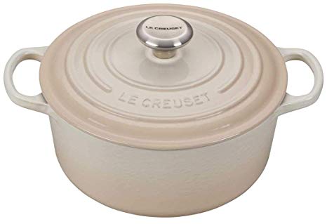 Le Creuset Signature Meringue Enameled Cast Iron 4.5 Quart Round Dutch Oven