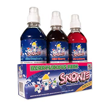 Snowie Shaved Ice SnowCone Syrup Berrylicious 3 Pk