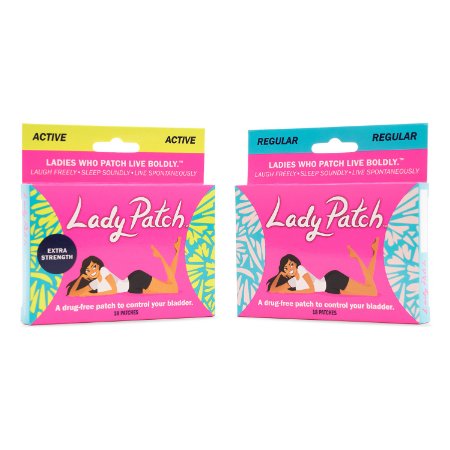 Lady Patch Bladder Control Patches (Drug-Free) for Female Urinary Incontinence: Regular & Active Pack Bundle