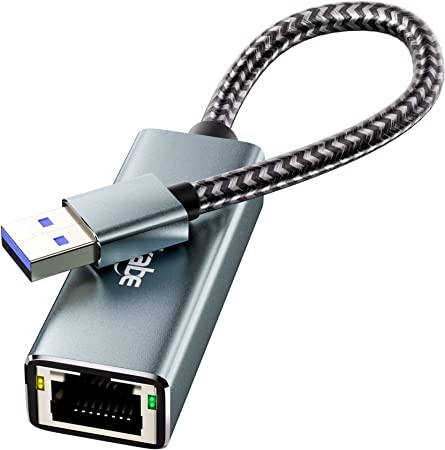 USB 3.0 to Ethernet Adapter, Fairikabe USB 3.0 to RJ45 Gigabit NIC Network Adapter, USB Computer LAN Card Adapter for Laptop, Nintendo Switch, PC, MacOS, Linux, Windows